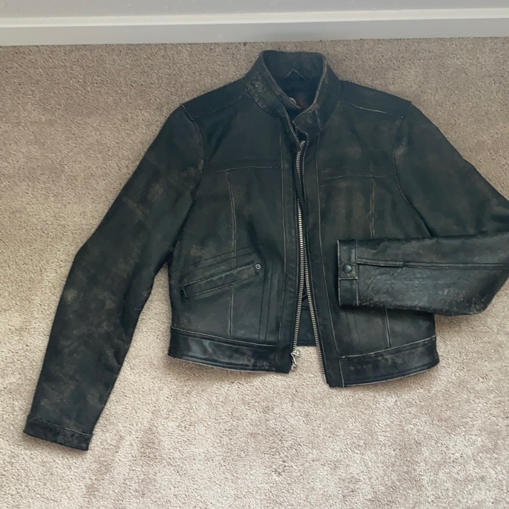 Limited Edition Genuine Leather Cropped Jacket